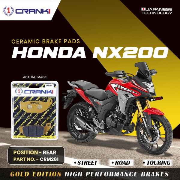 Crank1-Ceramic Brake Pads For Honda NX200-Rear-CRM281
