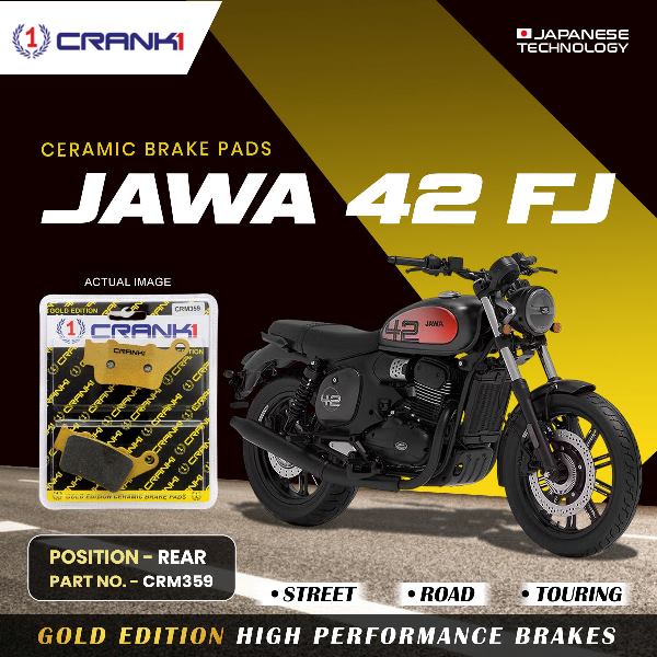 Crank1-Ceramic Brake Pads For Jawa 42 FJ-Rear-CRM359