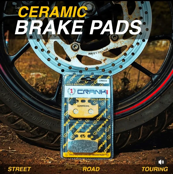Crank1-Ceramic Brake Pads For Royal Enfield Meteor 350-Rear-CRM359 - Image 8