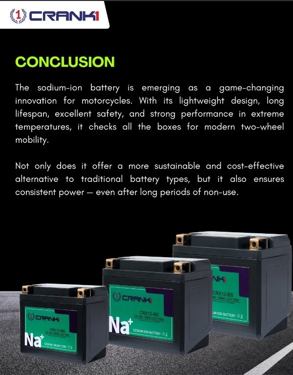 Crank1 Premium Sodium-Ion Battery–Factory Activated for Kawasaki Ninja H2R (2010–2025)-CRX10S - Image 8