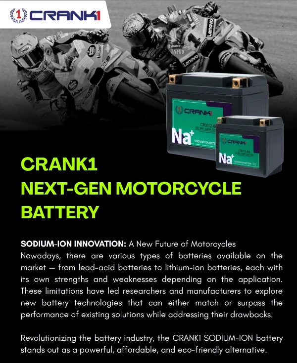 Crank1 Premium Sodium-Ion Battery–Factory Activated for MV Augusta Brutale 1078 RR/1090 (2009–2016)-CRX10S - Image 12