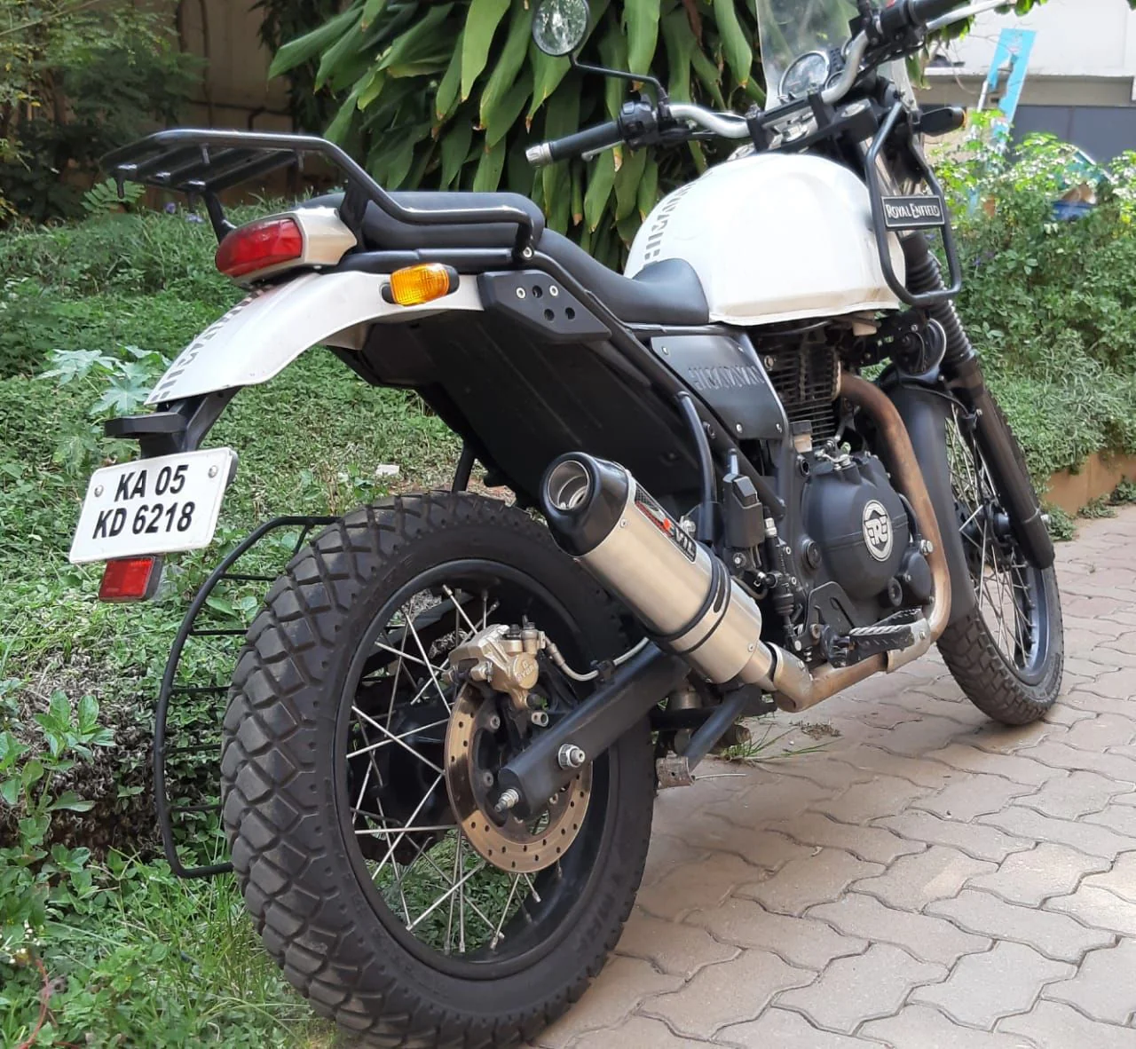 Devil Evolution Slip-on Exhaust w/Link Pipe for ROYAL ENFIELD HIMALAYAN (Part no. D2.1 - 420 mm)