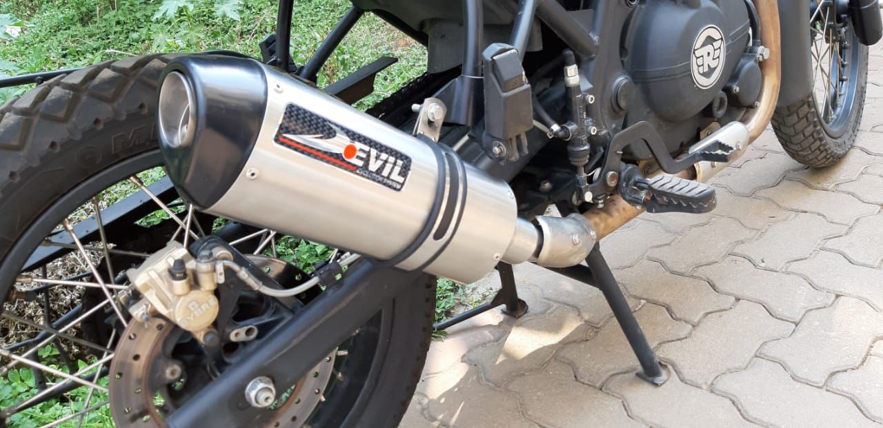 Devil Evolution Slip-on Exhaust w/Link Pipe for ROYAL ENFIELD HIMALAYAN (Part no. D2.1 - 420 mm) - Image 3