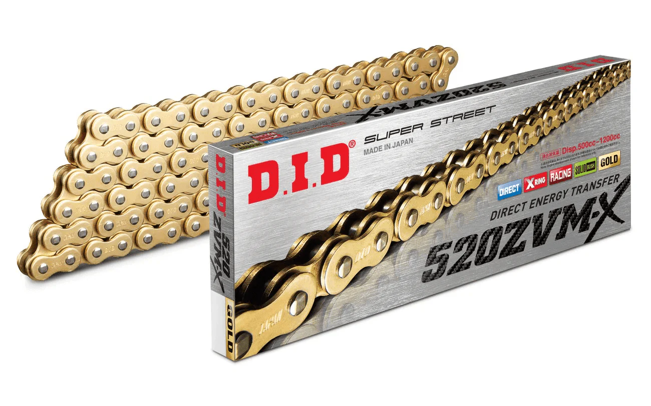 DID Chain 520 Pitch X 118 Links (Zvmx) - 520ZVMX-118ZB/ 520ZVMXG-118ZB
