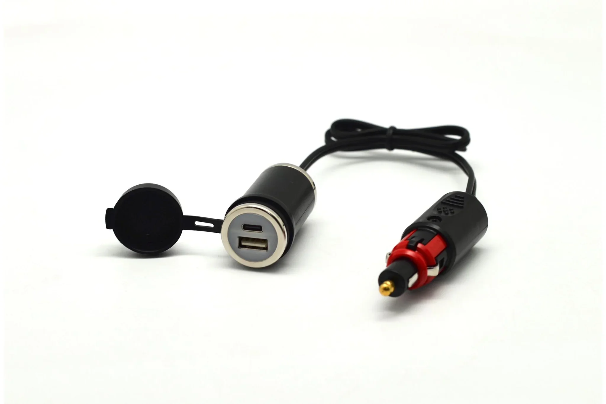 DIN+CIG to 36W PD USB-C+QC 3.0 (CABLED) - Cliff Top - TY-A2030