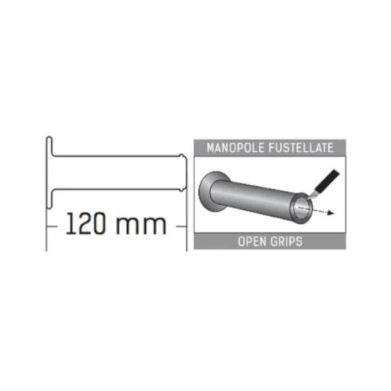 Domino Handlebar Grips Silver/Anthracite - A35041C7059C7-0 - Image 2