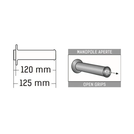Domino Handlebar Grips White/Black - A01041C4046B7-0 - Image 2