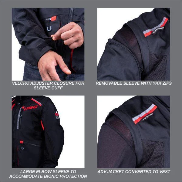 DSG Adv Riding Jacket-Black/Red - Image 2