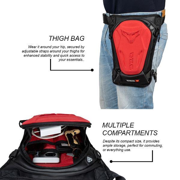 DSG Alpha Thigh Bag - Red - Image 10