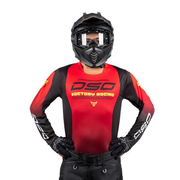 DSG Factory Racing Jersey Black Red Green Fluo - Image 4