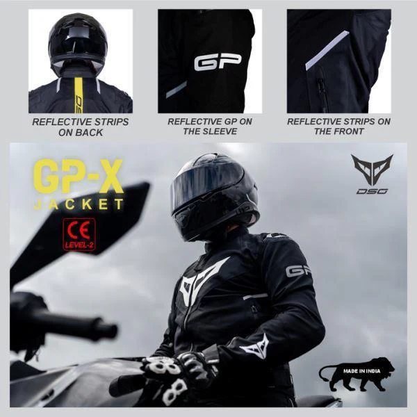 DSG GPX Riding Jacket-Black/Yellow Fluo - Image 3