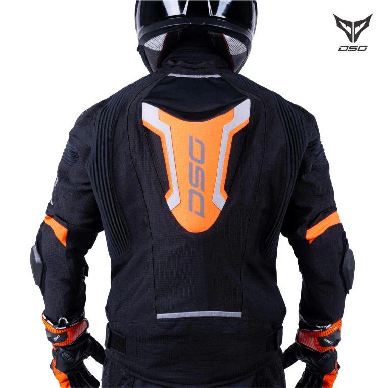 DSG Race Pro V2 Ripstop (LE) Riding Jacket Orange Fluo Black - Image 3