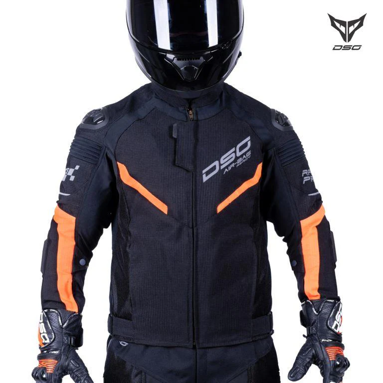 DSG Race Pro V2 Ripstop (LE) Riding Jacket Orange Fluo Black - Image 4