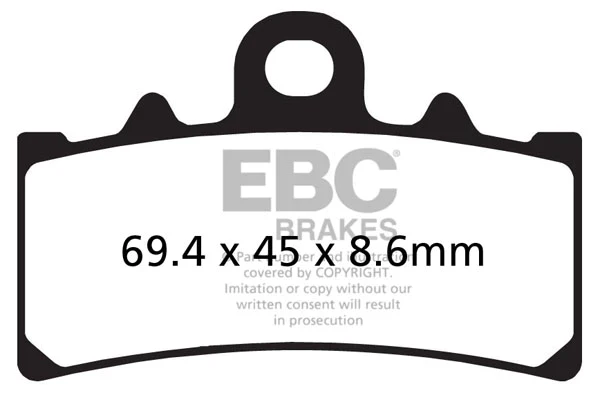 EBC Brake Pads for KTM RC 390 (2014 onw)-FA606HH - Front - Image 2