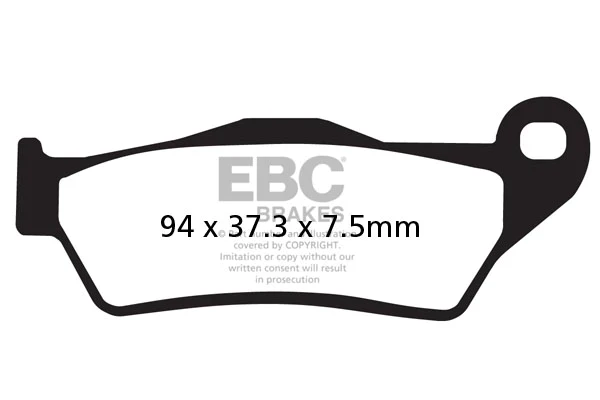 EBC Brake Pads for RE Thunderbird 350 (2013 Onw) Fully Sintered FA181HH - Front - Image 2