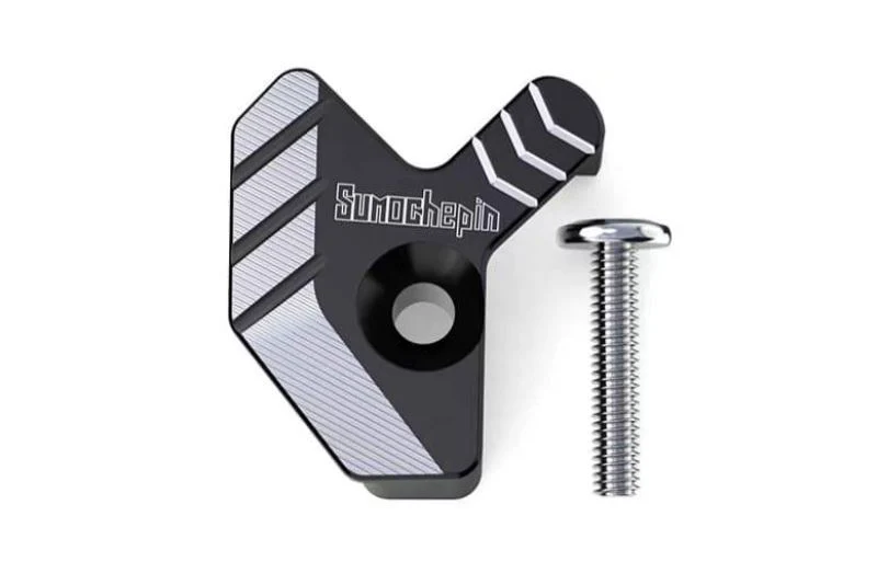 Front Wheel ABS Sensor Protector Cover Cap Alloy Cnc (Silver)