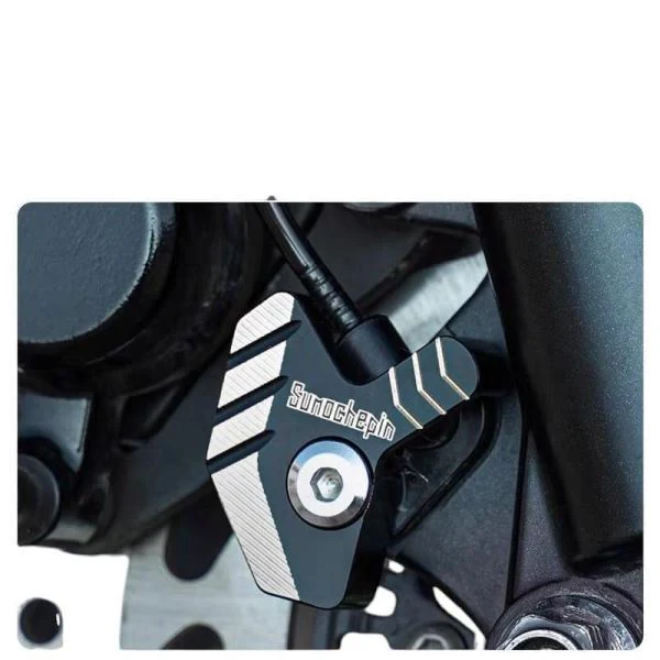 Front Wheel ABS Sensor Protector Cover Cap Alloy Cnc (Silver) - Image 2
