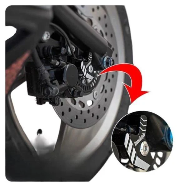 Front Wheel ABS Sensor Protector Cover Cap Alloy Cnc (Silver) - Image 3