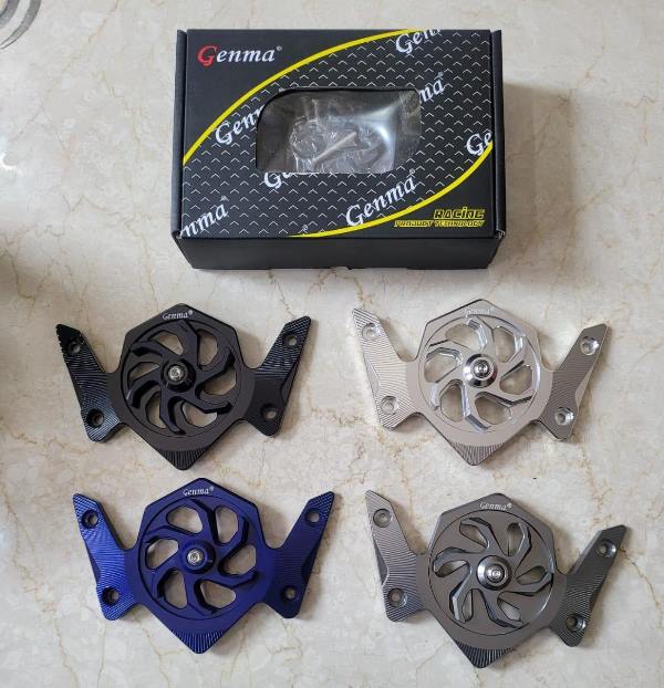 Genma Yamaha Aerox Windshield CNC Fan Type-Grey - Image 3