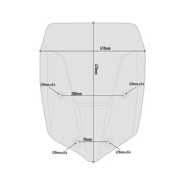 GIVI Low Smoked Windscreen For Tiger 800-D6413S - Image 2