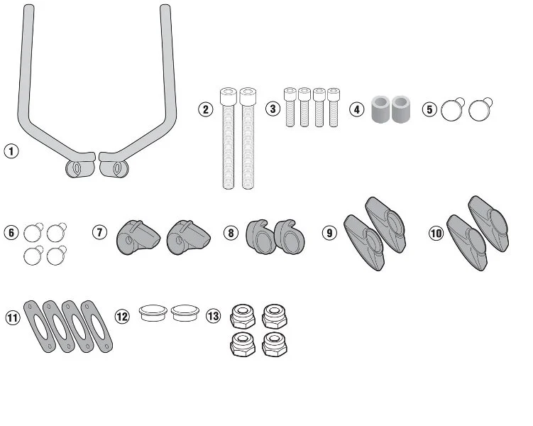 GIVI Screen Fitting Kit for Ducati Scrambler - A7407A - Image 2