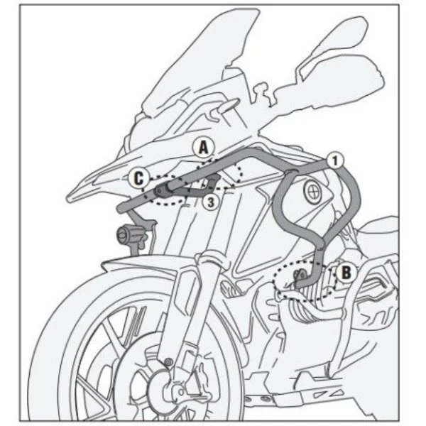 GIVI Upper Engine / Tank Guard – BMW R 1250 GS (19<23) - TNH5128 - Image 3