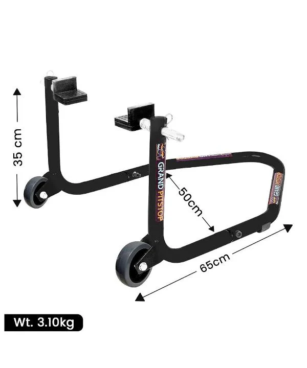 Grand Pitstop Dismantable Standard Rear Paddock Stand without Skate Wheels - Black - Image 8