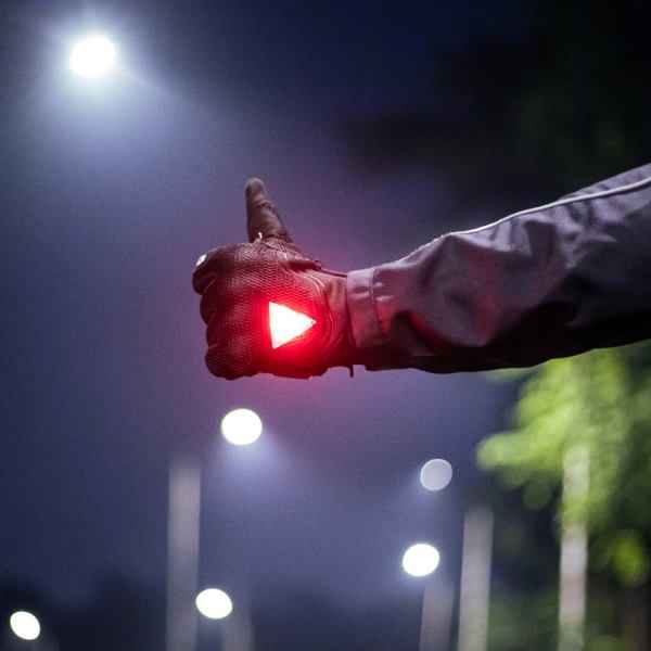 GrandPitstop Night Wing Motorcycle LED Gloves (Black)-GRNWG-B - Image 2