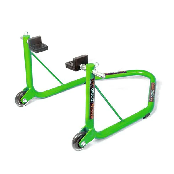 GrandPitStop-Non Dismantable Universal Rear Paddock Stand with Skate Wheels (Green)-PSGreen - Image 6