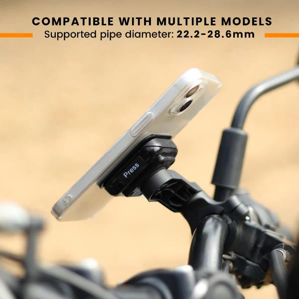 GrandPitStop Quick Lock GEN-1 Handlebar Mobile Holder with Magnetic Lock-G1BHMOBH - Image 9