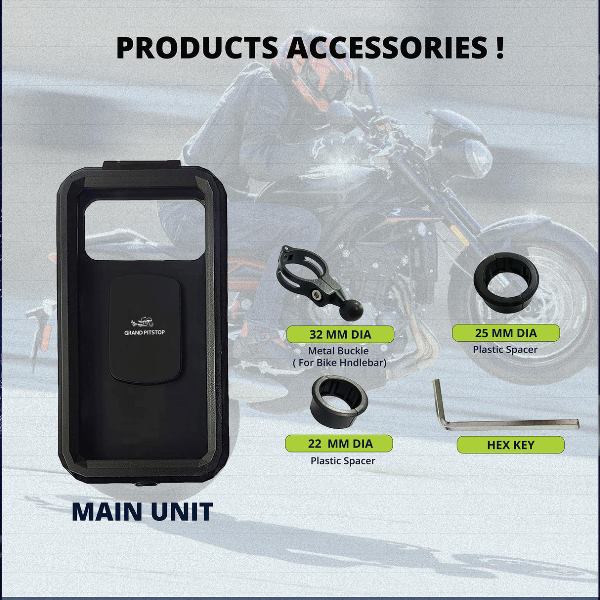 GrandPitStop-Waterproof Mobile Holder Handlebar Mount (Black)-WPWCHMobH - Image 5