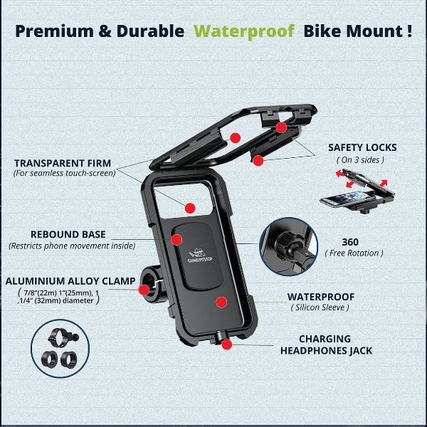 GrandPitStop-Waterproof Mobile Holder Handlebar Mount (Black)-WPWCHMobH - Image 7