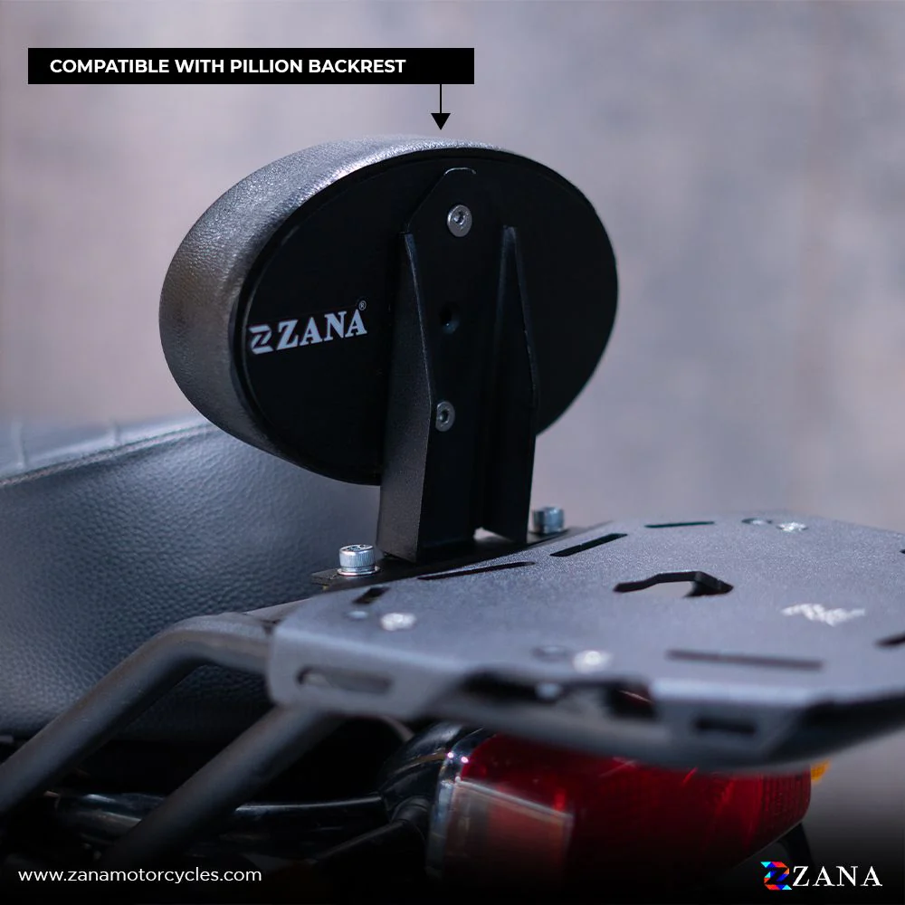 GT &amp; Interceptor 650 Top Rack (T-2) with Aluminum Plate Compatible with Pillion Backrest by ZANA-ZI-8018 - Image 2