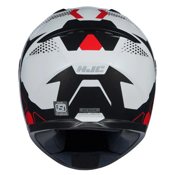 HJC C10 Aspa Helmet (Black White & Red) - Image 5