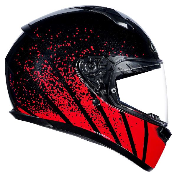 HJC C10 Haven Helmet (Black & Red) - Image 5