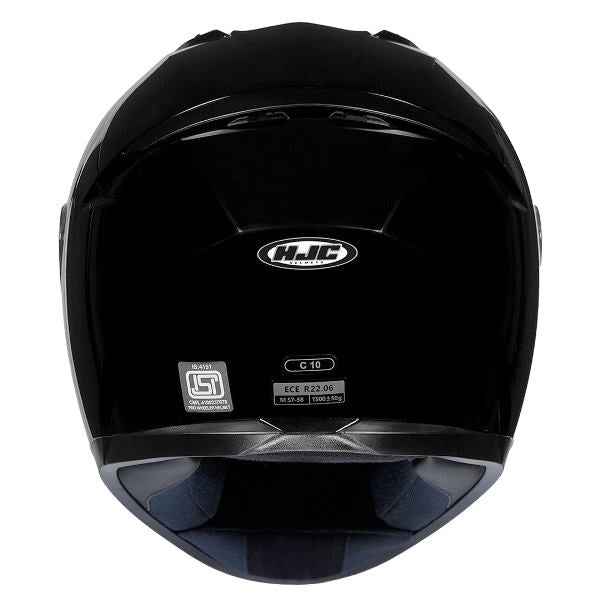 HJC C10 Solid Black Helmet - Image 3