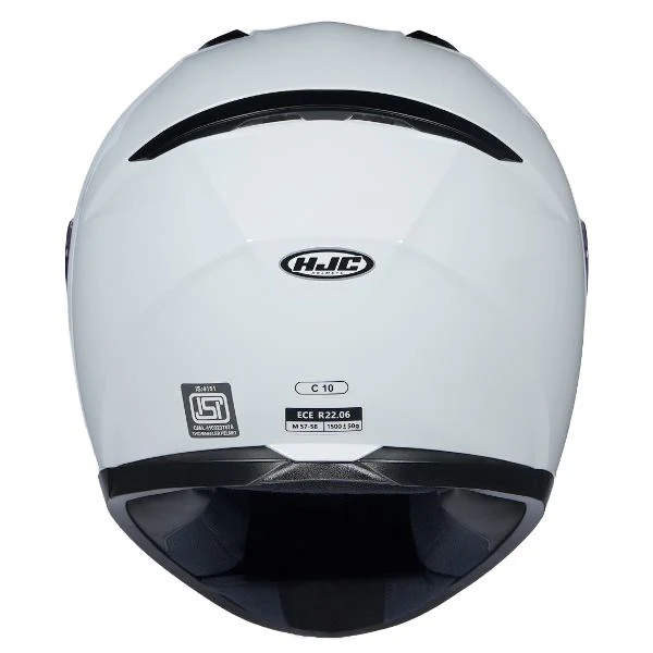 HJC C10 Solid White Helmet - Image 3