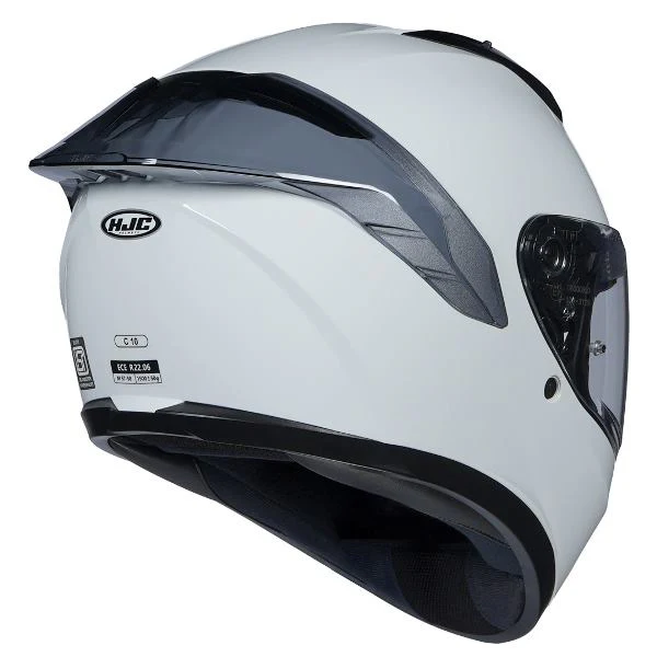 HJC C10 Solid White Helmet - Image 4