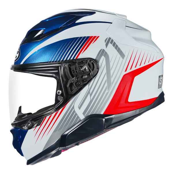 HJC F71 (F7X) Catos Helmet (White Blue & Red) - Image 4