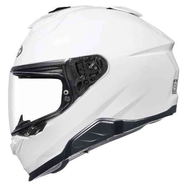HJC I71 Solid Pearl White Helmet (White) - Image 3