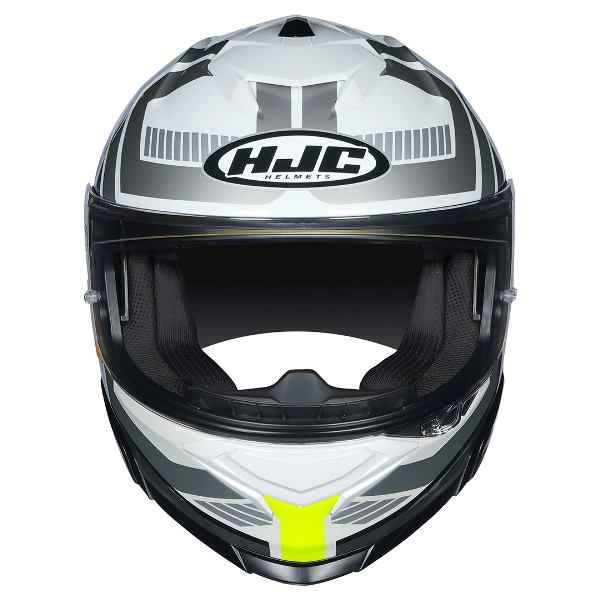 HJC I71 Viz Helmet (Grey & Fluorescent Green) - Image 4