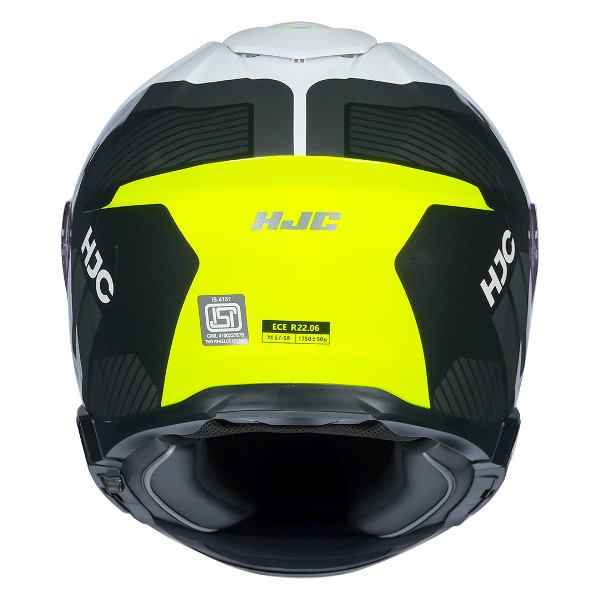 HJC I71 Viz Helmet (Grey & Fluorescent Green) - Image 5