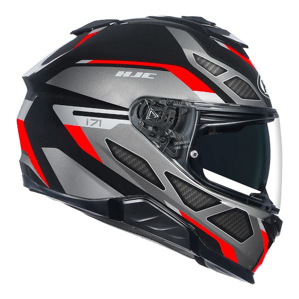 HJC I71 Zest Helmet (Black & Red) - Image 5