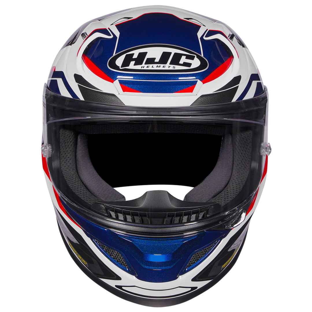 HJC RPHA 12 Brels Helmet (White Blue & Red) - Image 6