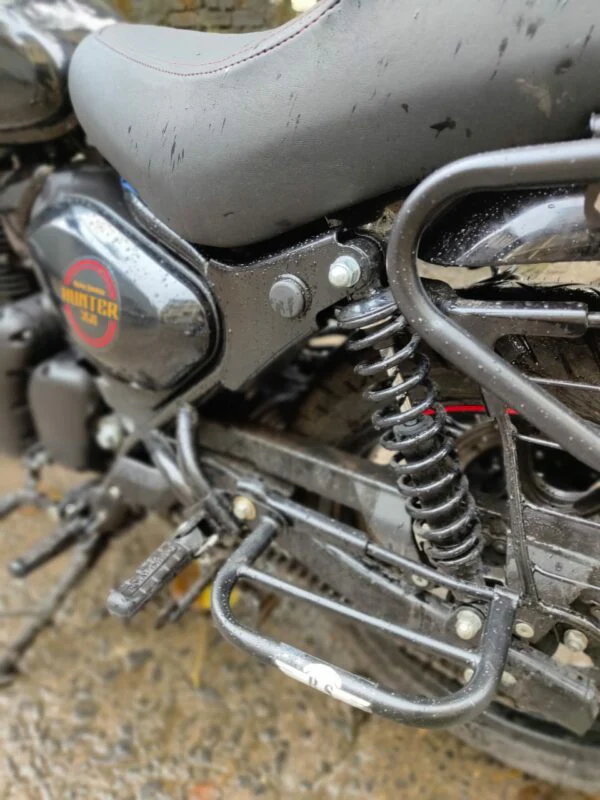 Royal Enfield Hunter Footrest in Stainless Steel Black Powder Coated - Image 3