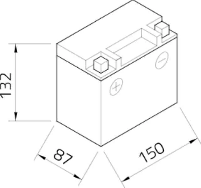 intAct Battery 10Ah - AGM (YTX12-BS) 130A- (51012) - Image 2
