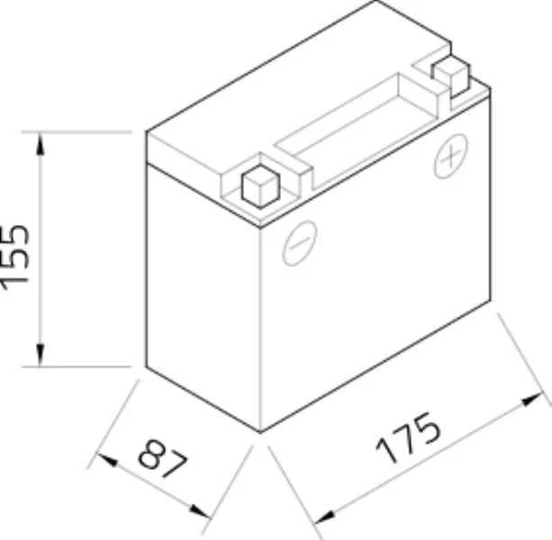 intAct Battery 20Ah GEL HVT-HD (YTX20HL-BS) 350A- (GEL-HVT-01) - Image 2