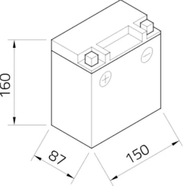 intAct Battery 8Ah AGM (YTX20CH-BS) 280A- (82002) - Image 2