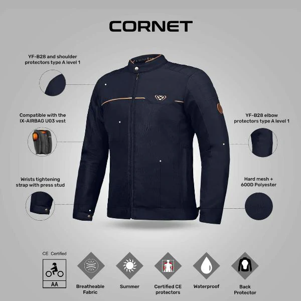 IXON Cornet Jacket - Navy/Brown - Image 2