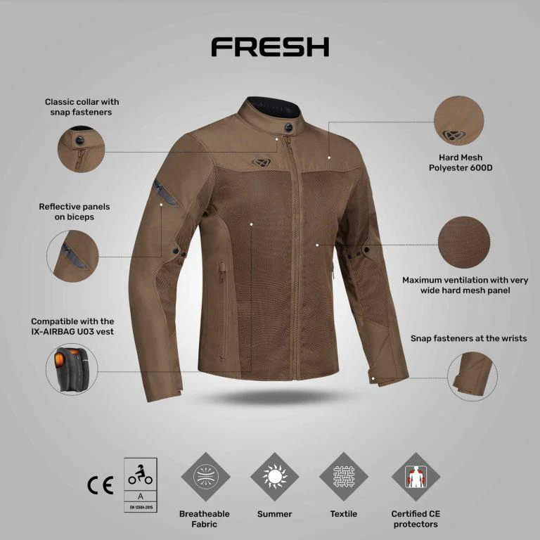 IXON Fresh Slim Jacket - Brown - Image 3